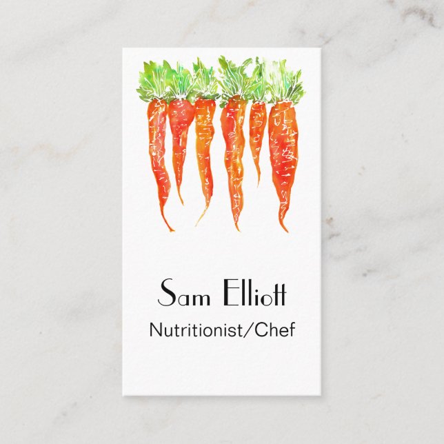 Nutritionist, Chef, Catering, Dietitian Business Card (Front)