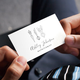 Nutritionist Dietitian Carrot Onion & Beet Clean Business Card