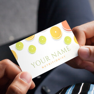 Nutritionist Dietitian Colorful Citrus Exotic Food Business Card
