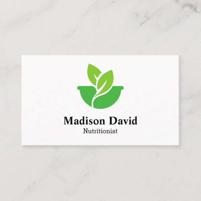 Nutritionist Dietitian Custom health logo Business Card (Front)