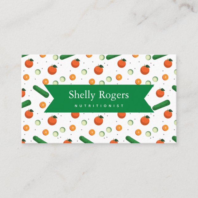 Nutritionist Dietitian Healthy Diet Weight Loss Business Card (Front)