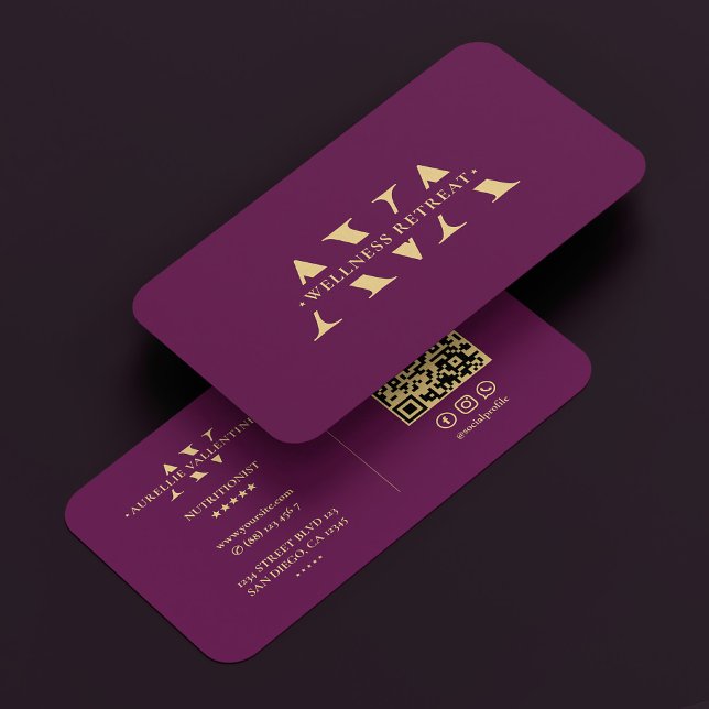 Nutritionist Dietitian Luxury Purple Modern Business Card (Nutritionist Dietitian Luxury Purple Modern Business Card
)