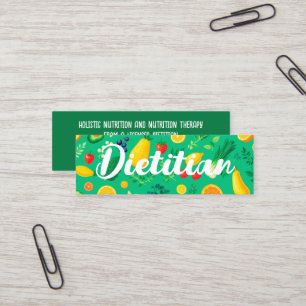 Nutritionist Dietitian Mini Business Card