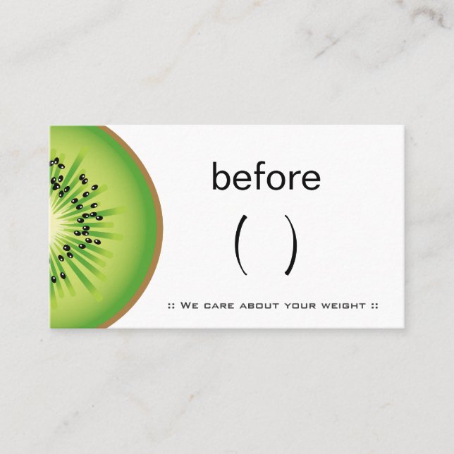 Nutritionist Dietitian Nutrition Coach Weight Loss Business Card (Front)