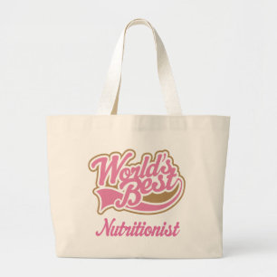 Nutritionist Gift (Worlds Best) Mug Large Tote Bag
