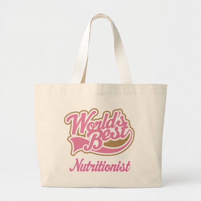 Nutritionist Gift (Worlds Best) Mug Large Tote Bag (Front)