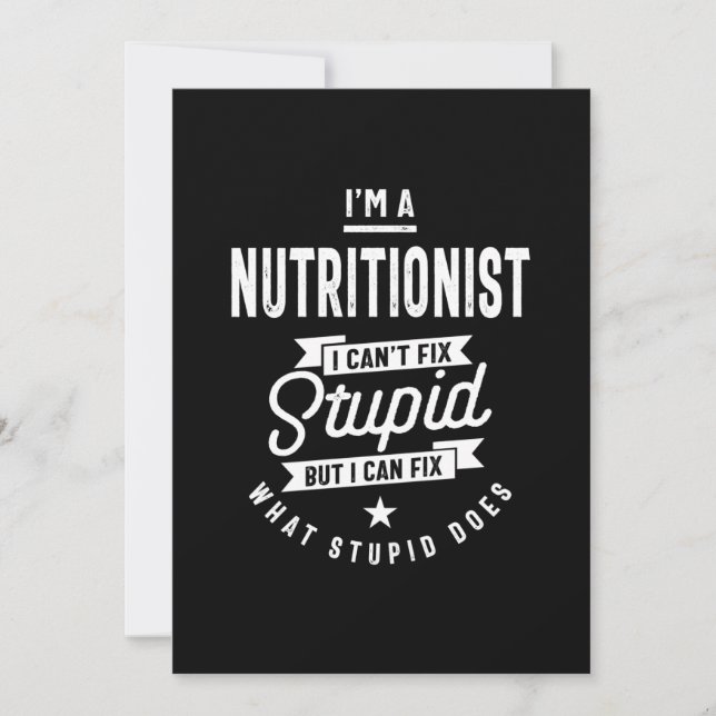 Nutritionist Job Title Gift Invitation (Front)