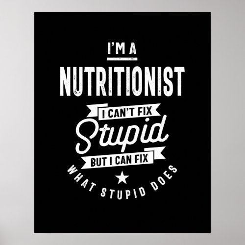 Nutritionist Job Title Gift Poster