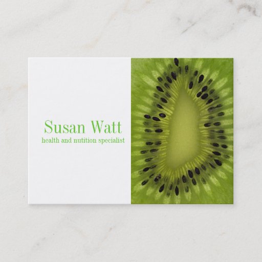 Customizable Nutritionist Kiwi Business Card