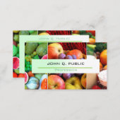 Nutritionist Modern Colorful Fruits Business Card (Front/Back)