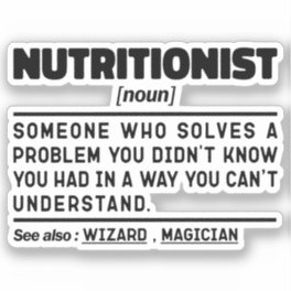 Nutritionist Noun Health Counseling Nutrition Cool Sticker