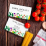 Nutritionist Personal Chef Modern Cool Veggies Business Card