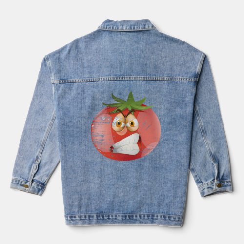 Nutritionist Tomato Fruit Vegetable Dietician and  Denim Jacket