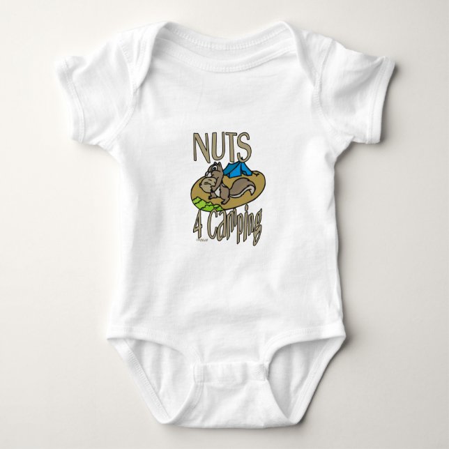 Nuts 4 Camping Baby Bodysuit (Front)