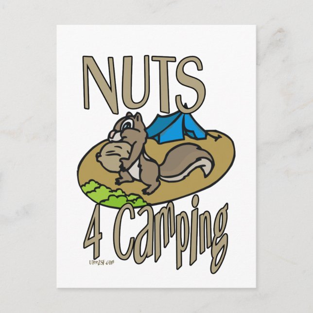 Nuts 4 Camping Postcard (Front)