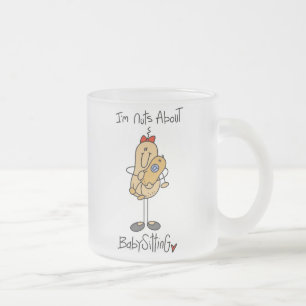 Nuts About Babysitting T-shirts and Gifts Frosted Glass Coffee Mug