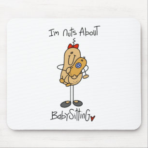 Nuts About Babysitting T-shirts and Gifts Mouse Pad
