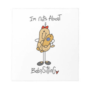 Nuts About Babysitting T-shirts and Gifts Notepad