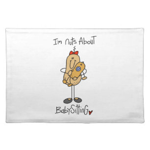 Nuts About Babysitting T-shirts and Gifts Placemat