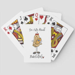 Nuts About Babysitting T-shirts and Gifts Poker Cards