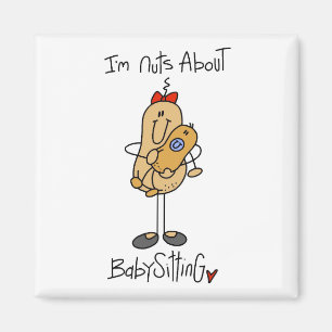 Nuts About Babysitting Tshirts and Gifts Magnet