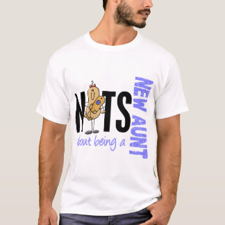 Nuts About Being A New Aunt 1 Blue T-Shirt