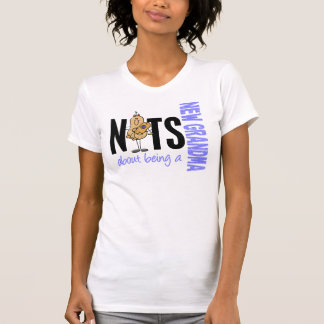 Nuts About Being A New Grandma 1 Blue T-Shirt