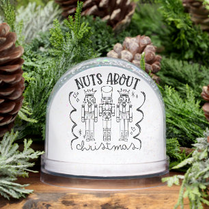 Nuts About Christmas Funny Christmas Nutcracker  Snow Globe