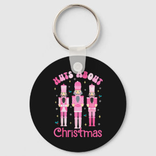 Nuts About Christmas Nutcracker Funny Christmas Keychain