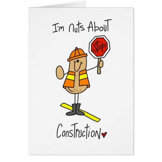 Nuts About Construction Cards (Front)