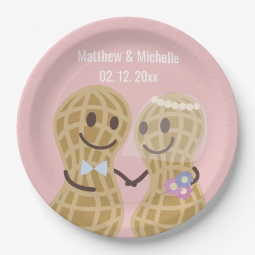 Nuts About Each Other Cute Wedding Bridal Shower Paper Plates
