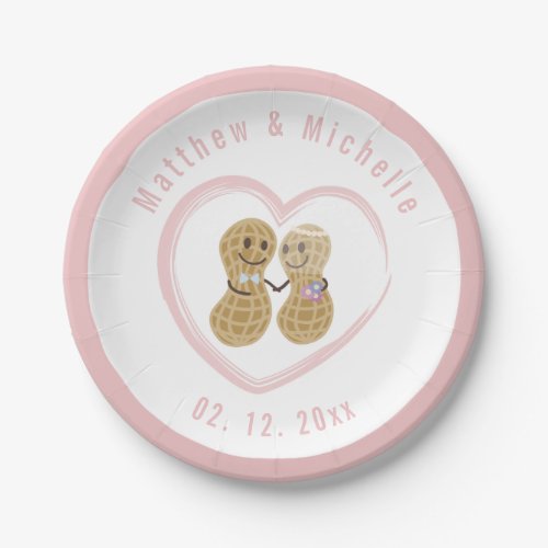 Nuts About Each Other Cute Wedding Party Paper Plates