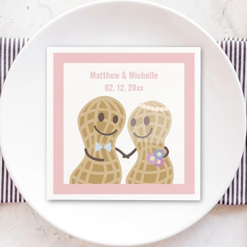 Nuts About Each Other Funny Cute Wedding Party Napkins