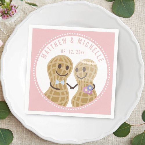 Nuts About Each Other Funny Wedding Shower Party Napkins