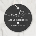 Nuts about Each Other Tags, Wedding Chalkboard Favor Tags<br><div class="desc">These are the perfect little gift tags. You can customize front and back text,  as well as change the colors.</div>