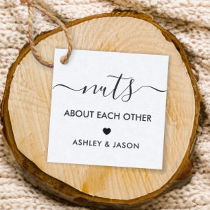 Nuts about Each Other Tags, Wedding Tag, Kraft Favor Tags
