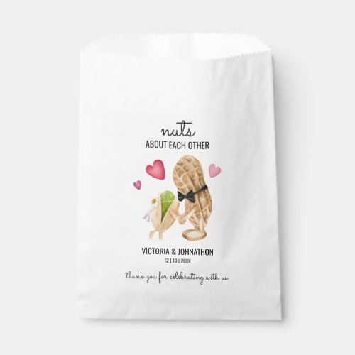 Nuts About Each Other Thank You  Wedding Treat Favor Bag