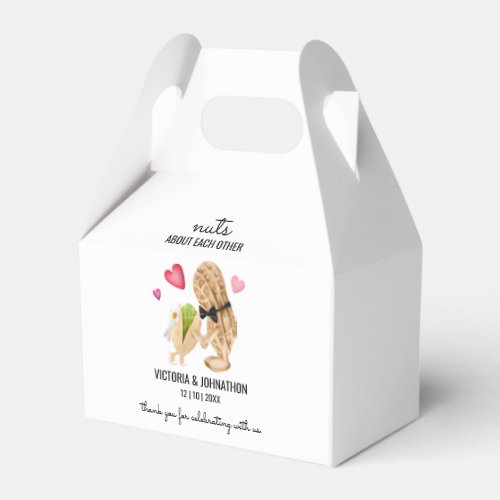 Nuts About Each Other  Wedding Treat Favor Box