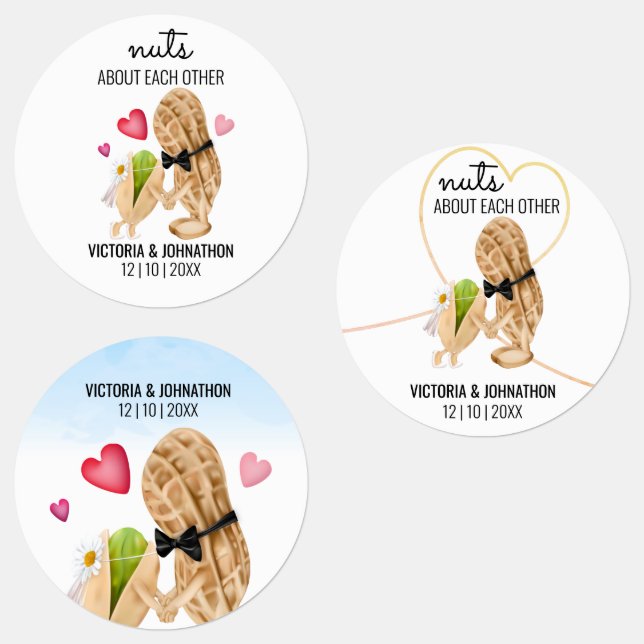 Nuts About Each Other | Wedding Treat Labels (Group)