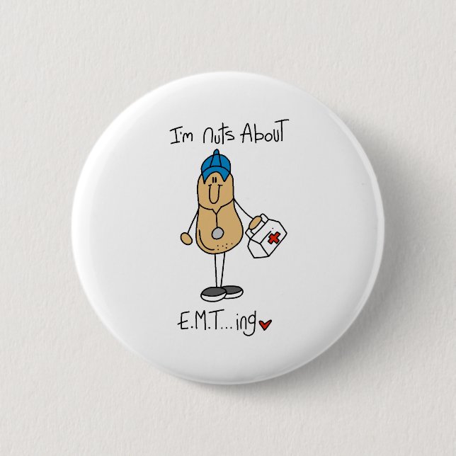 Nuts About EMT-ing Button (Front)