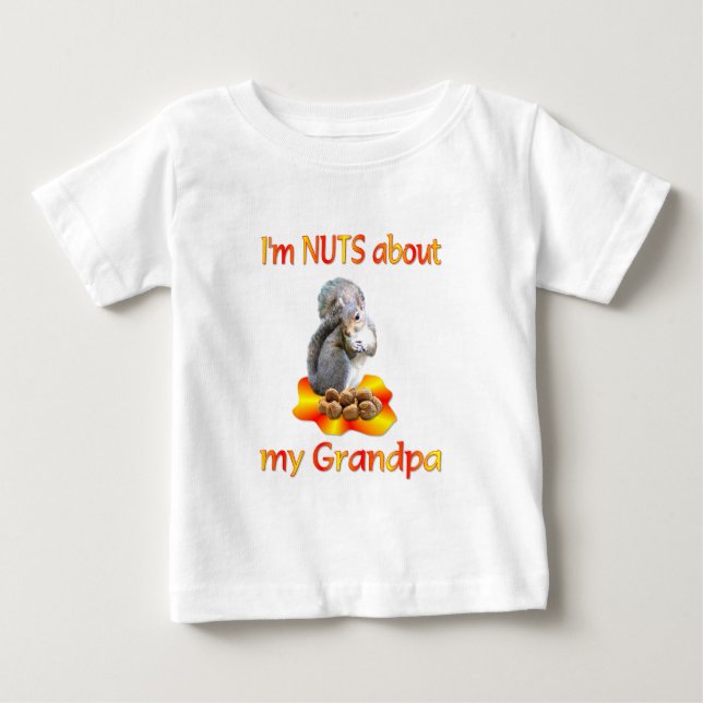 Nuts about Grandpa Baby T-Shirt (Front)