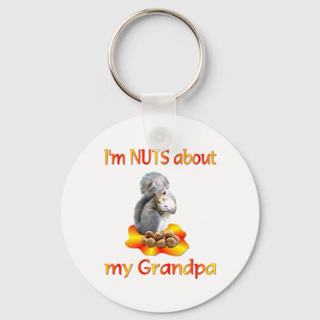 Nuts about Grandpa Keychain (Front)
