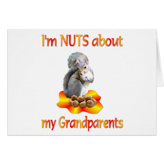 Nuts about Grandparents Cards (Front Horizontal)