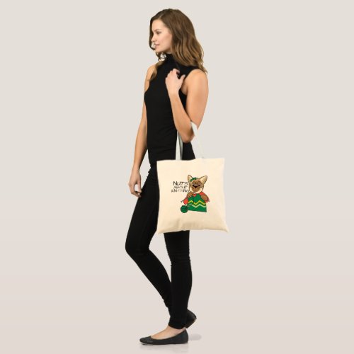 Nuts About Knitting Siamese Cat Tote Bag