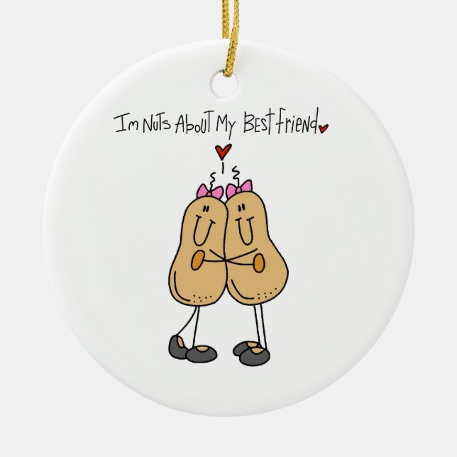 Nuts About My Best Friend T-shirts and Gifts Ceramic Ornament (Front)