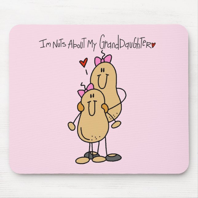 Nuts About My Granddaughter T-shirts and Gifts Mouse Pad (Front)