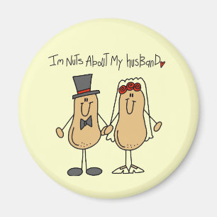 Nuts About My Husband T-shirts and Gifts Magnet