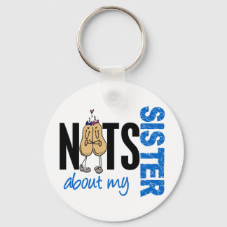Nuts About My Sister 1 BLUE Keychain
