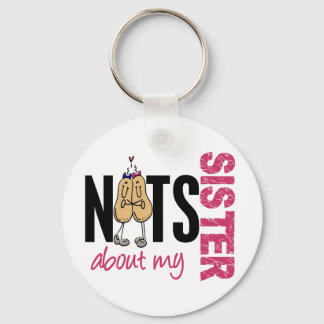 Nuts About My Sister 1 Pink Keychain