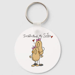 Nuts About My Sister T-shirts and Gifts Keychain